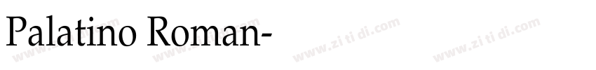 Palatino Roman字体转换